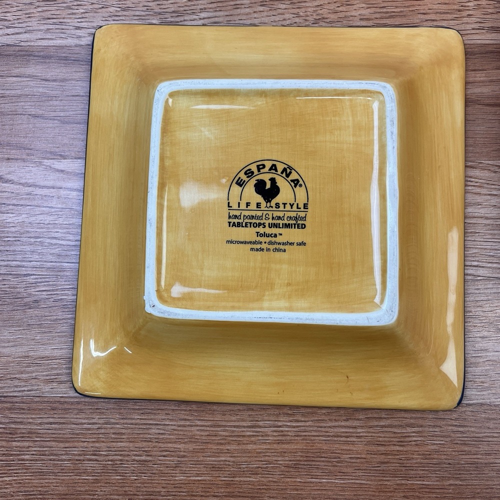 Lot of 2 Espana Lifestyle Tabletops Unlimited 8" Toluca Plates - Picture 4 of 8